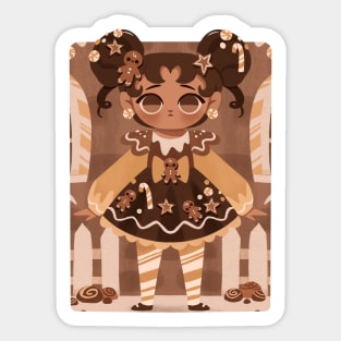 Gingerbread Girl Sticker